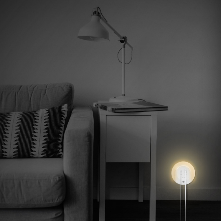 LogiLink Nattlampa LED skymningssensor Laddare 18W PD QC