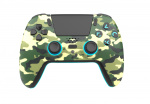 Freaks and Geeks Draadloze Bluetooth-controller voor PS5 - LED - Groene camouflage