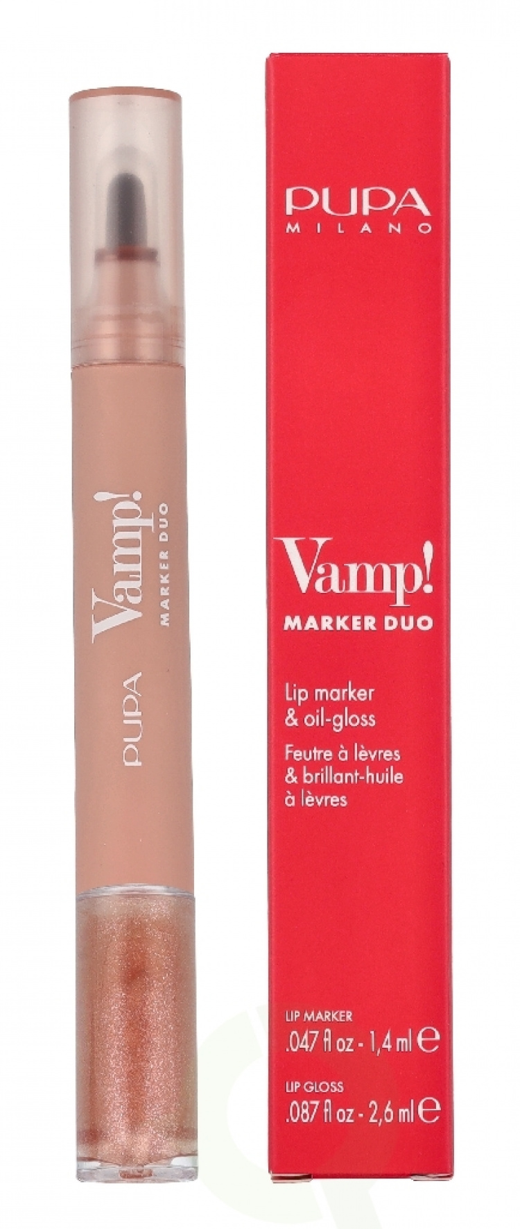 Pupa Milano Pupa Vamp! Marker Duo 4 ml Lip marker 1,4ml/Lip gloss 2,6ml