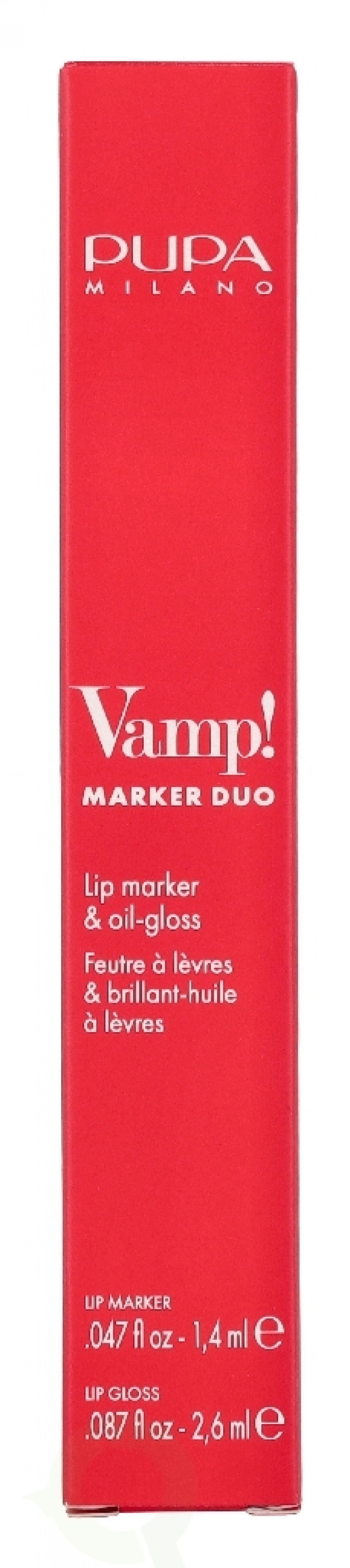 Pupa Milano Pupa Vamp! Marker Duo 4 ml Lip marker 1,4ml/Lip gloss 2,6ml