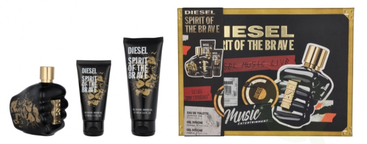 Diesel Spirit Of The Brave Pour Homme Giftset 275 ml Edt Spray 125ml/Shower Gel 100ml/Shower Gel 50ml