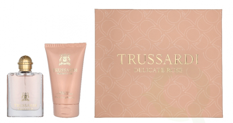 Trussardi Delicate Rose Giftset 150 ml Edt Spray 50ml/Body Lotion 100ml