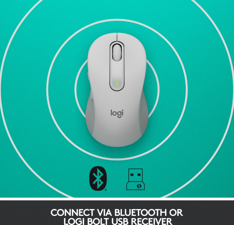 Logitech Signature M650 draadloze muis, wit