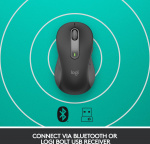 Logitech Signature M650 L LEFT - draadloze muis, zwart