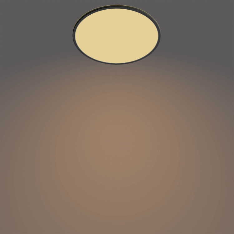 Philips Superslim CL550 plafondlamp, rond, zwart, 1900 lm, 2700K
