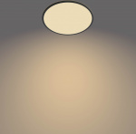Philips Superslim CL550 plafondlamp, rond, zwart, 1900 lm, 2700K