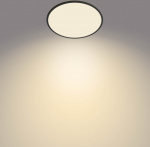 Philips Superslim CL550 plafondlamp, rond, zwart, 1900 lm, 2700K