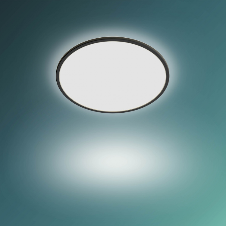 Philips Superslim CL550 plafondlamp, rond, zwart, 1900 lm, 2700K