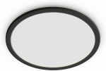 Philips Superslim CL550 plafondlamp, rond, zwart, 1300 lm, 2700K