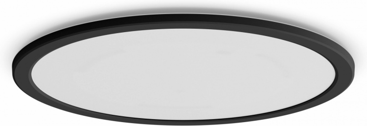 Philips Superslim CL550 plafondlamp, rond, zwart, 1300 lm, 2700K