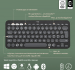 Logitech Pebble Keys 2 K380s-toetsenbord, grijs
