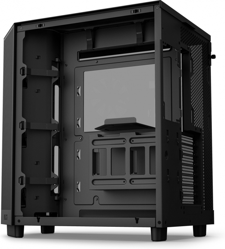 NZXT H6 Flow ATX-behuizing met panoramavenster, zwart Bij het ontwerp