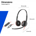 poly Blackwire 3320 stereoheadset, USB-C, Microsoft Teams-gecertificeerd (8X220AA)