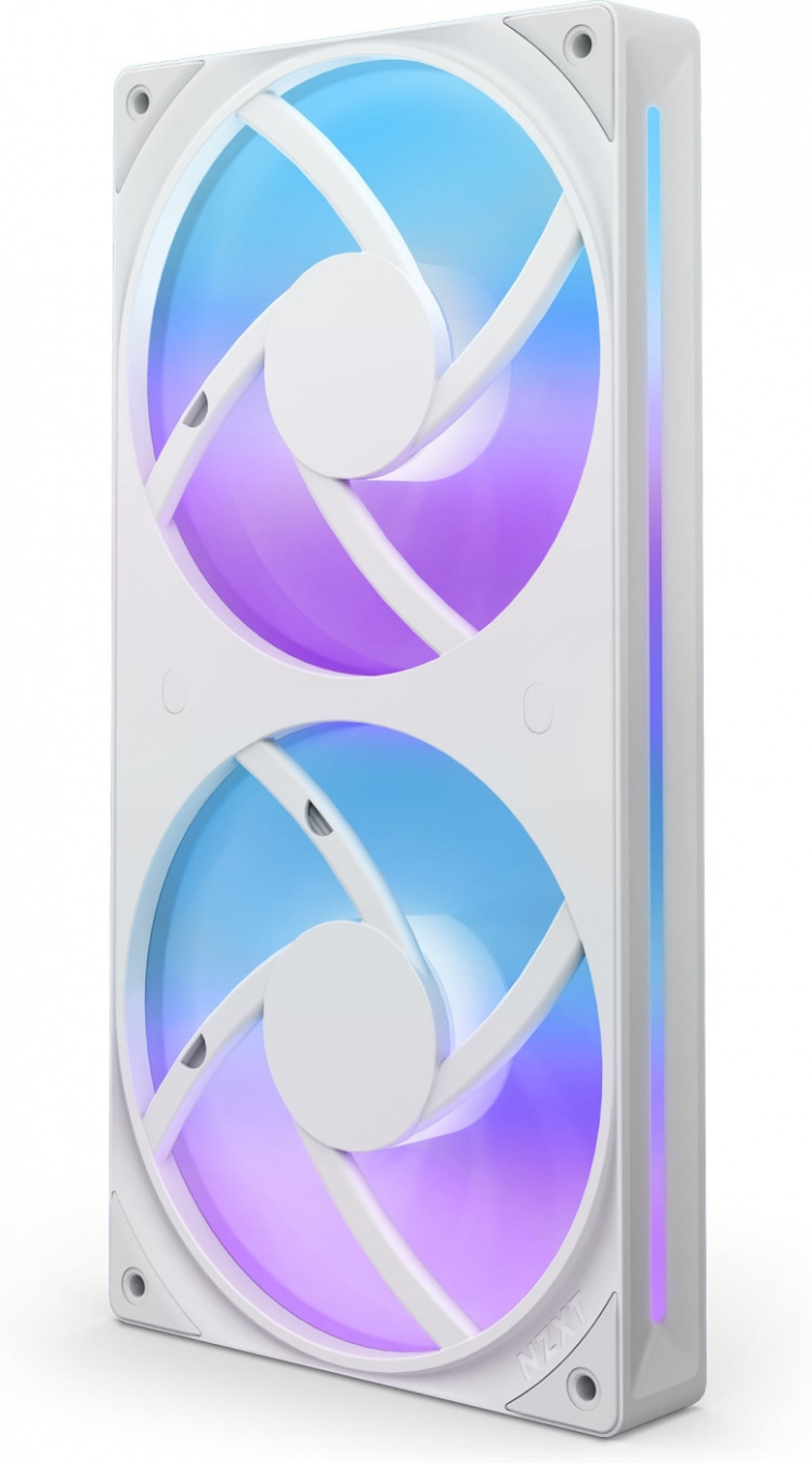 NZXT F240 RGB CORE-ventilator, 2 * 120 mm, wit Het