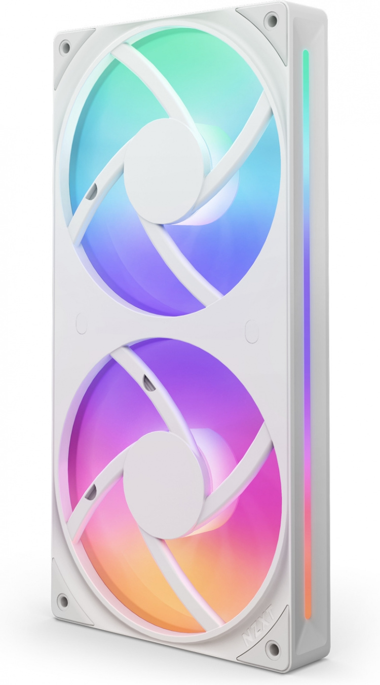 NZXT F240 RGB CORE-ventilator, 2 * 120 mm, wit Het