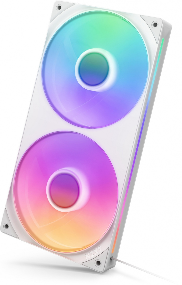 NZXT F240 RGB CORE-ventilator, 2 * 120 mm, wit Het