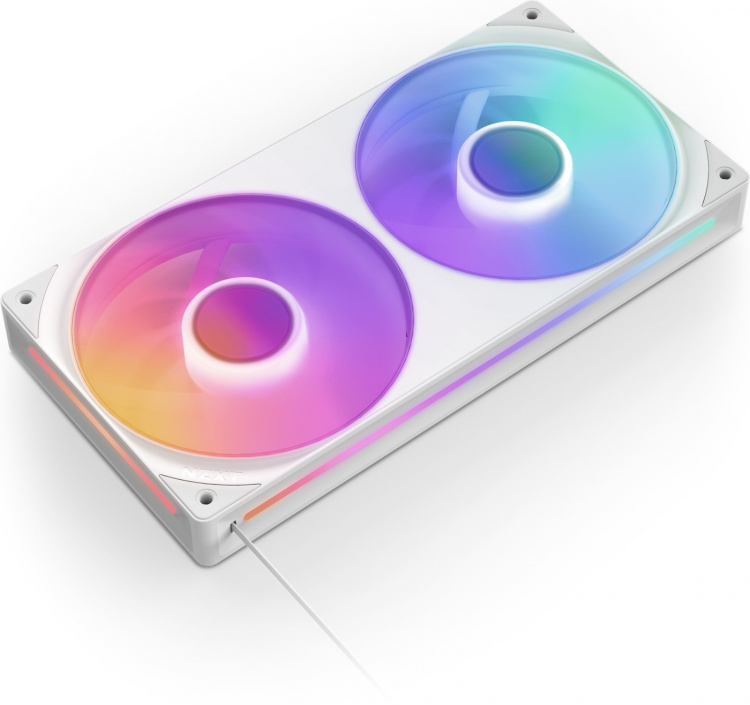 NZXT F240 RGB CORE-ventilator, 2 * 120 mm, wit Het