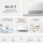 TP-Link Deco BE25 Dual-Band WiFi 7 Mesh-systeem, 3-pack Het snelle Deco BE25 Dual-Band