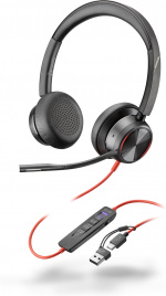 poly Blackwire 8225 - USB-C-stereoheadset + USB-C-naar-A-adapter, Microsoft Teams-gecertificeerd (8X225AA)