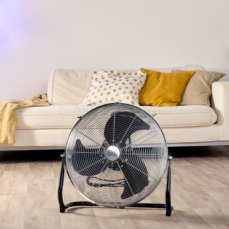 BLACK+DECKER Golvfläkt 120W Svart