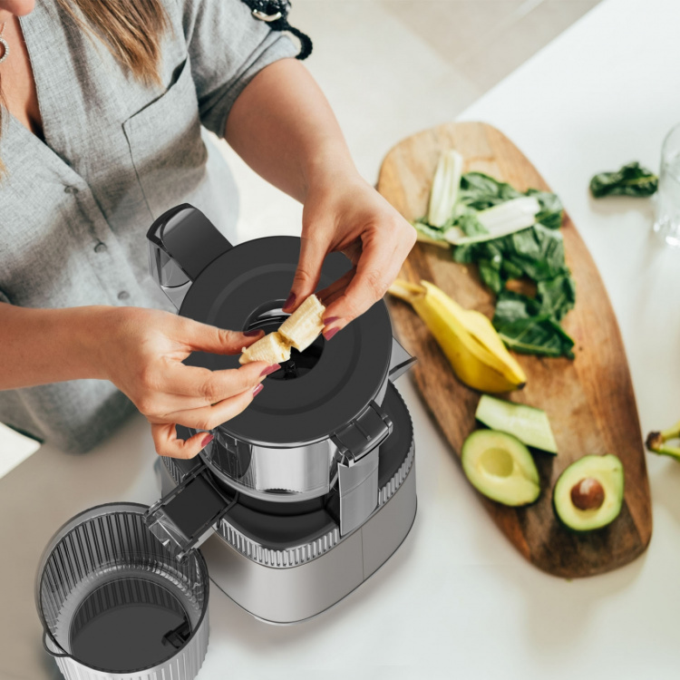 BLACK+DECKER Juicemaskin Slow Juicer 1400W Rostfritt Stål