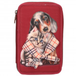 TOPModel Dubbel etui FUR EVER FRIENDS - Diep, warm rood
