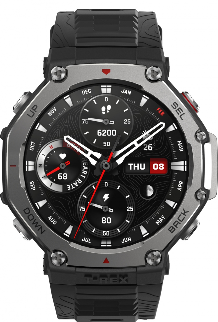 Amazfit T-Rex 3 smartwatch, 48,5 mm, zwart