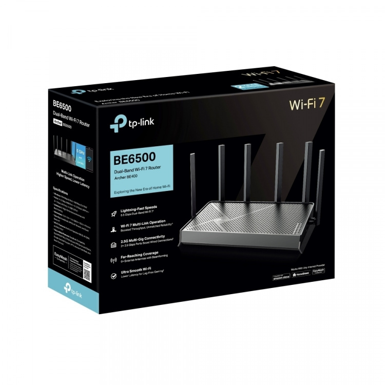 TP-Link Archer BE400 Dual-Band WiFi 7-router De supersnelle Archer BE400