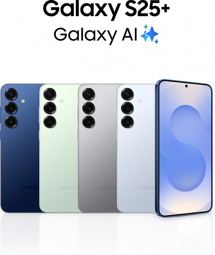 Samsung Galaxy S25+ 5G-telefoon, 256/12 GB, Silver Shadow