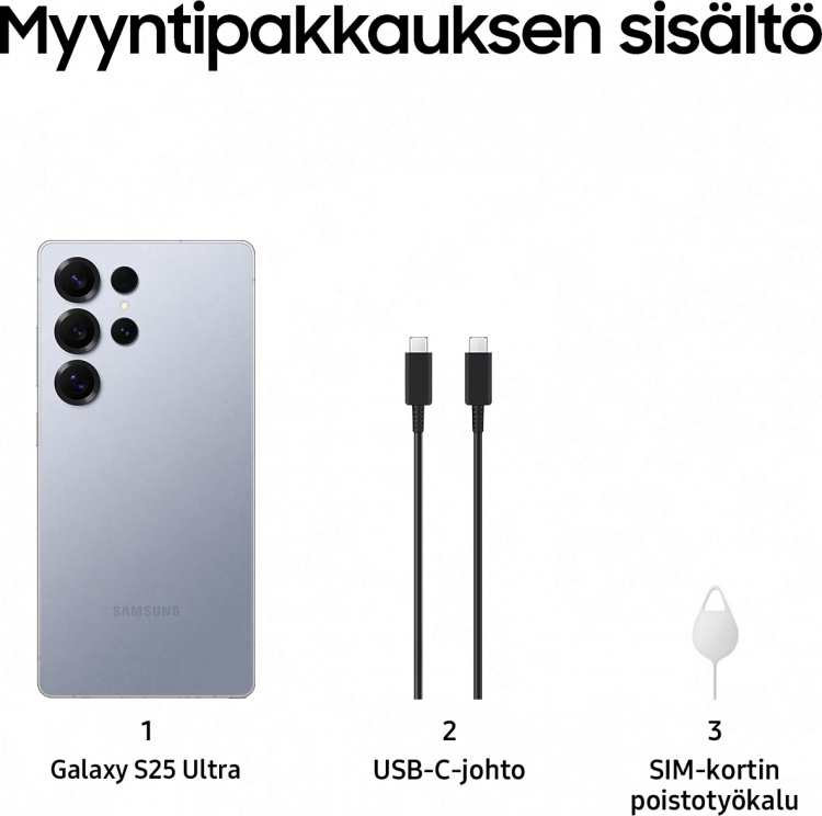 Samsung Galaxy S25 Ultra 5G-telefoon, 512/12 GB, Titanium Silverblue