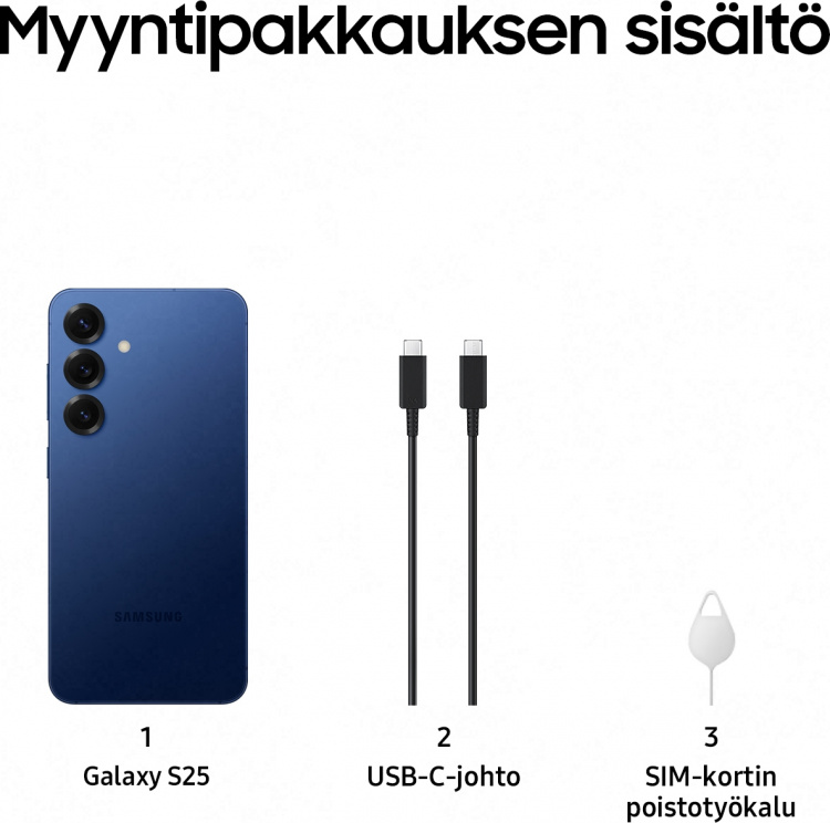 Samsung Galaxy S25 5G-telefoon, 256/12 GB, Navy