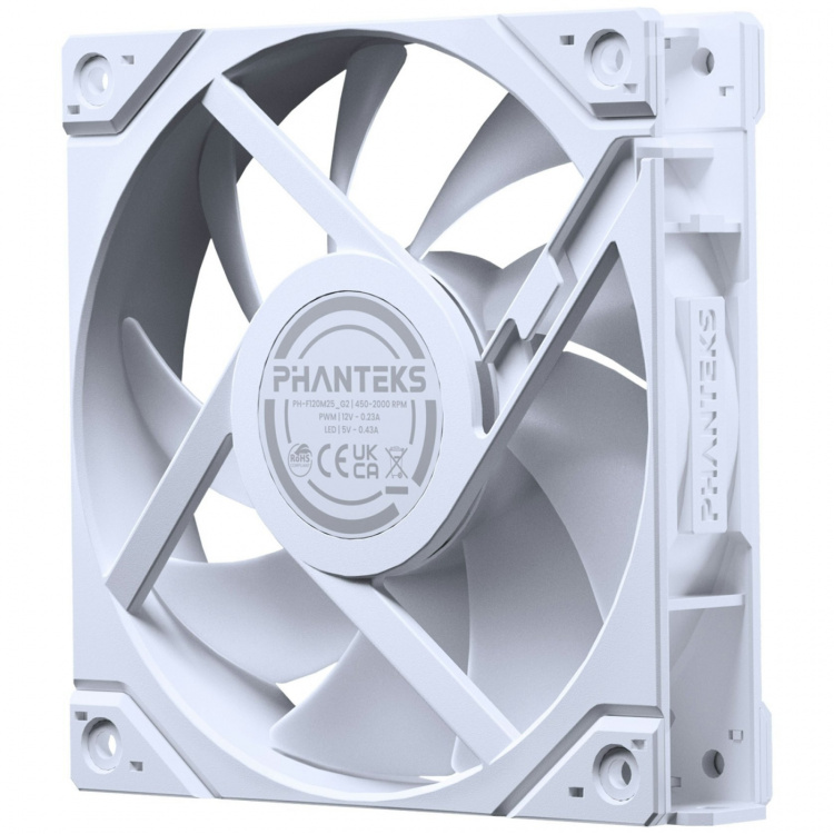 Phanteks M25 Gen2 120 mm PWM DRGB Reverse-ventilator, wit