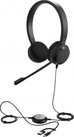 Jabra Evolve 20 headset, stereo, UC, USB-C/USB-A-