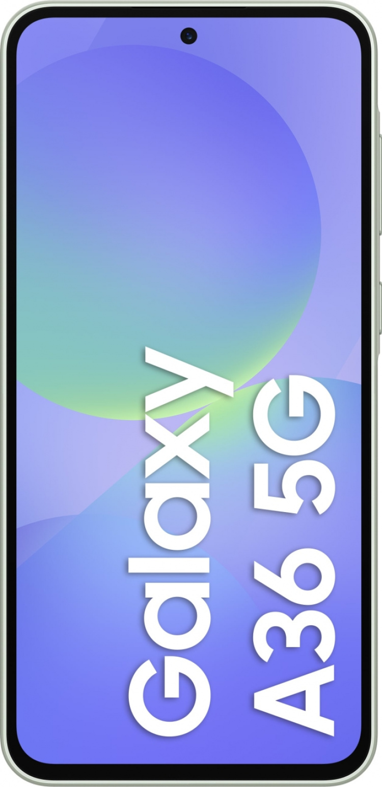 Samsung Galaxy A36 5G-telefoon, 128/6 GB, limoen