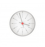 Arne Jacobsen Clocks Arne Jacobsen - Bankers wandklok - Wit/Zwart/Rood - Ø12 cm