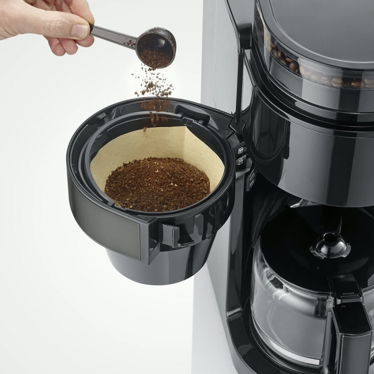 Severin Kaffebryggare med kvarn Dark Inox KA 4830