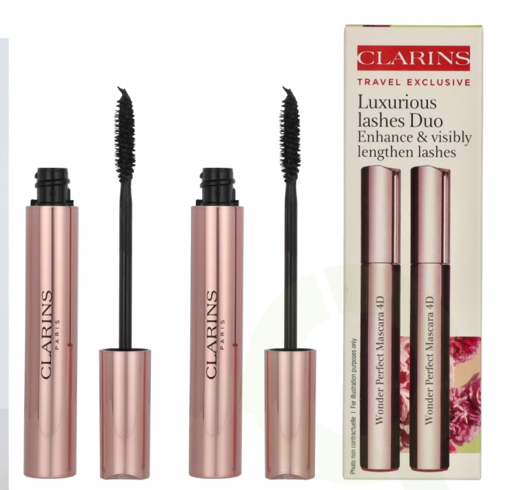 Clarins Luxurious Lashes Duo Mascara Set 16 ml 2x8ml - Wonder Perfect 4D
