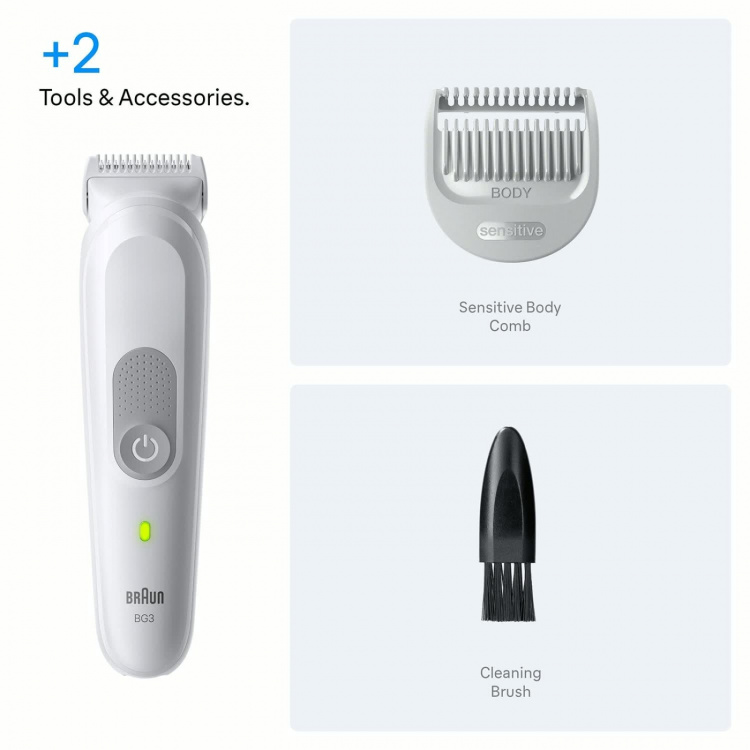 Braun Body Groomer BD3500 +2 Stylingverktyg