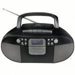 Soundmaster Boombox CD/MP3 DAB+/FM-radio Kassett USB SCD7800SW Svart/Grå