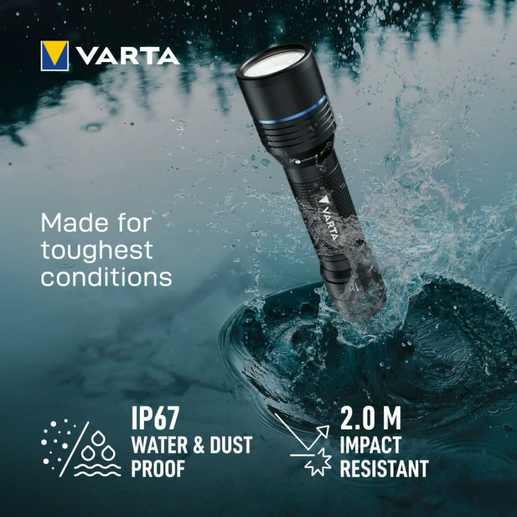 Varta Ficklampa 1000lm IP67 Night Cutter Pro F20R