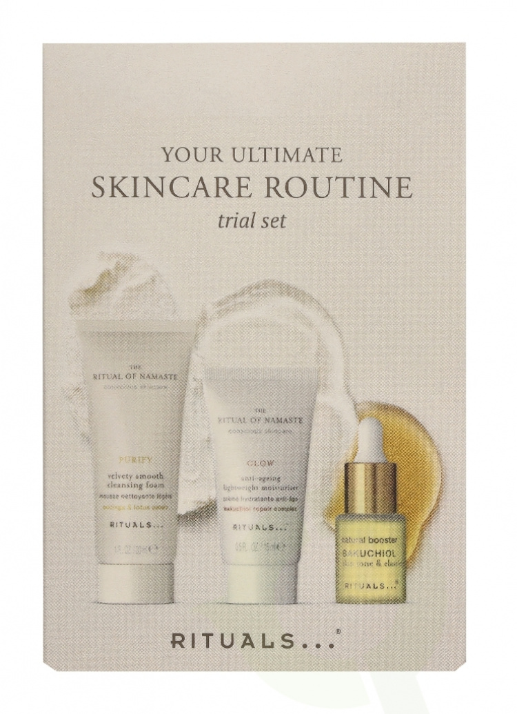 Rituals Namaste Set 51.5 ml Velvety Smooth Cleansing Foam 30ml/Anti-Ageing Lightweight Moisturiser 15ml/Bakuchiol Natural Booster 6,5ml