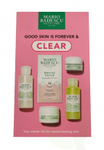 Mario Badescu Good Skin Is Forever & Clear Set 146 ml Acne Facial Cleanser 59ml/Special Cucumber Lotion 59ml/Healing & Soothing Mask 14gr/Hyaluronic Dew Cream 14gr/12 Patches
