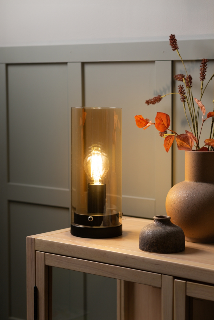 Markslöjd Bordslampa POST 37,5 cm svart/amber 108735 Markslöjd