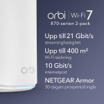 Netgear Orbi 870 Series Tri-Band WiFi 7 Mesh 2-Pack Netgear