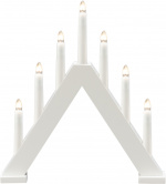 Konstsmide Elljusstake 7-arm 3930-205 7 ljus trä vit Konstsmide