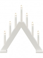 Konstsmide Elljusstake 7-arm 3930-205 7 ljus trä vit Konstsmide