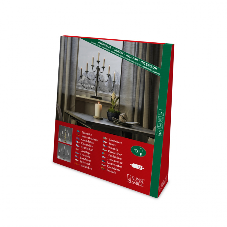 Konstsmide Elljusstake 7-arm Elljusstake 2050-810TR Konstsmide