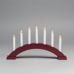 Konstsmide Elljusstake 7-arm 3972-520 7 ljus röd Konstsmide