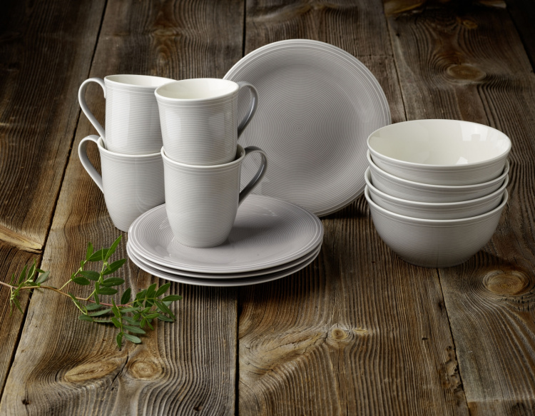 LIKE by Villeroy & Boch Group Frukostset Color Loop Stone 12-pack LIKE by Villeroy