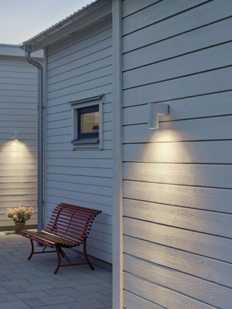 Konstsmide Vägglampa Temi ner GU10 vit Konstsmide